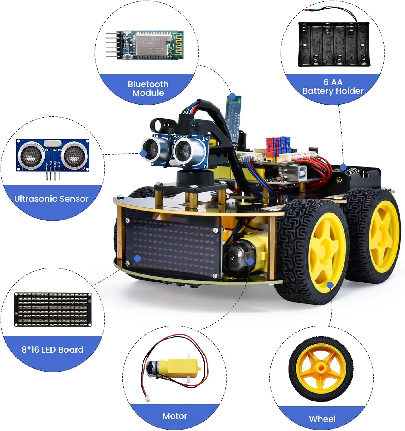R3 Smart Robot Car Kit for Arduino and Scratch Robotics for Youth Ages 14+ Cool Engineering Building Kit, STEM Science Kits Coding Gifts for Boys Girls Teens Adults 15+