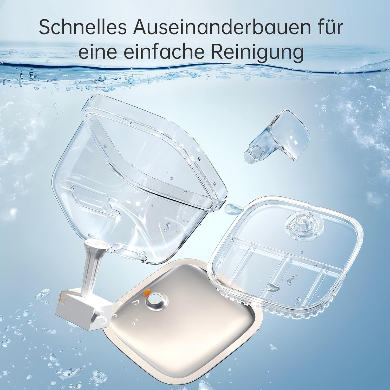 Astropet Drinking Fountain with Wireless Water Pump for Cats and Smaller Dogs, Ultra Quiet 2 Litre Cat Fountain, Stainless Steel Drinking Bowl for Easy Cleaning image number 2