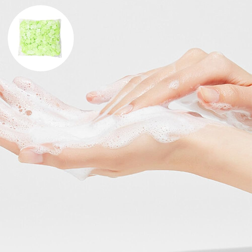 Capiant 2000 Sheets Jasmine Scented Paper Soap for Travel, Portable Hand Washing Sheets, Mini Fresh Petal Soap with 2 Storage Boxes (Green) image number 4