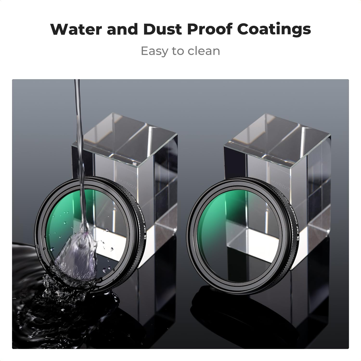 K&F CONCEPT MC UV Protection Camera Lens Filter (Black Frame) for Fujifilm X100 Series Accessories-X100/X100F/X100S/X100T/X100V/X100Vi, 28 Multi-Coatings Waterproof HD Optical Glass UV Filter - Silver image number 6