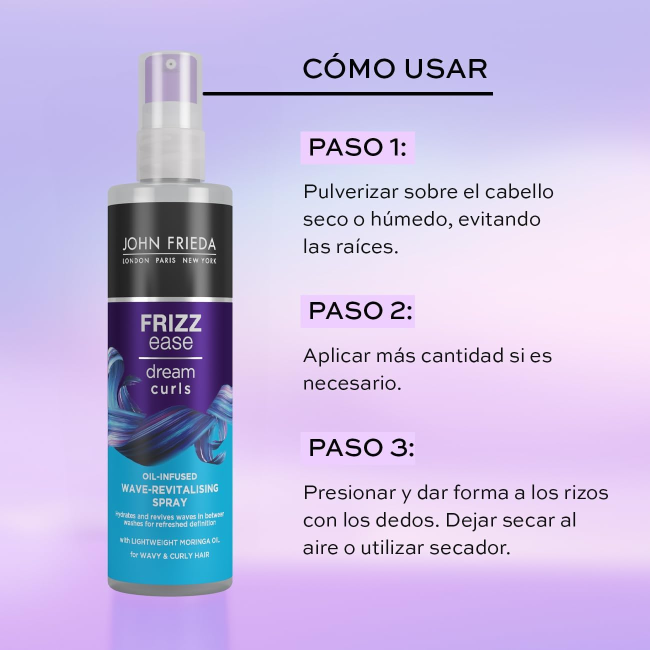 John Frieda - Frizz Ease Dream Curls Oil-Infused Wave-Revitalising Spray - 150 M image number 4