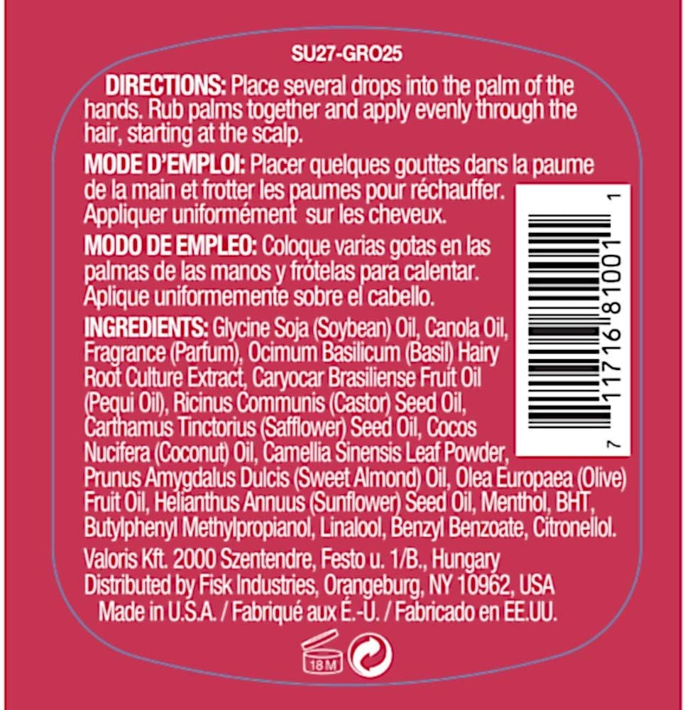 Difeel Ultra Hair Growth Oil Infused with Basil and Castor Oil 2.5 Oz. - Great Treatment for Hair Thinning, Grow Hair Fast