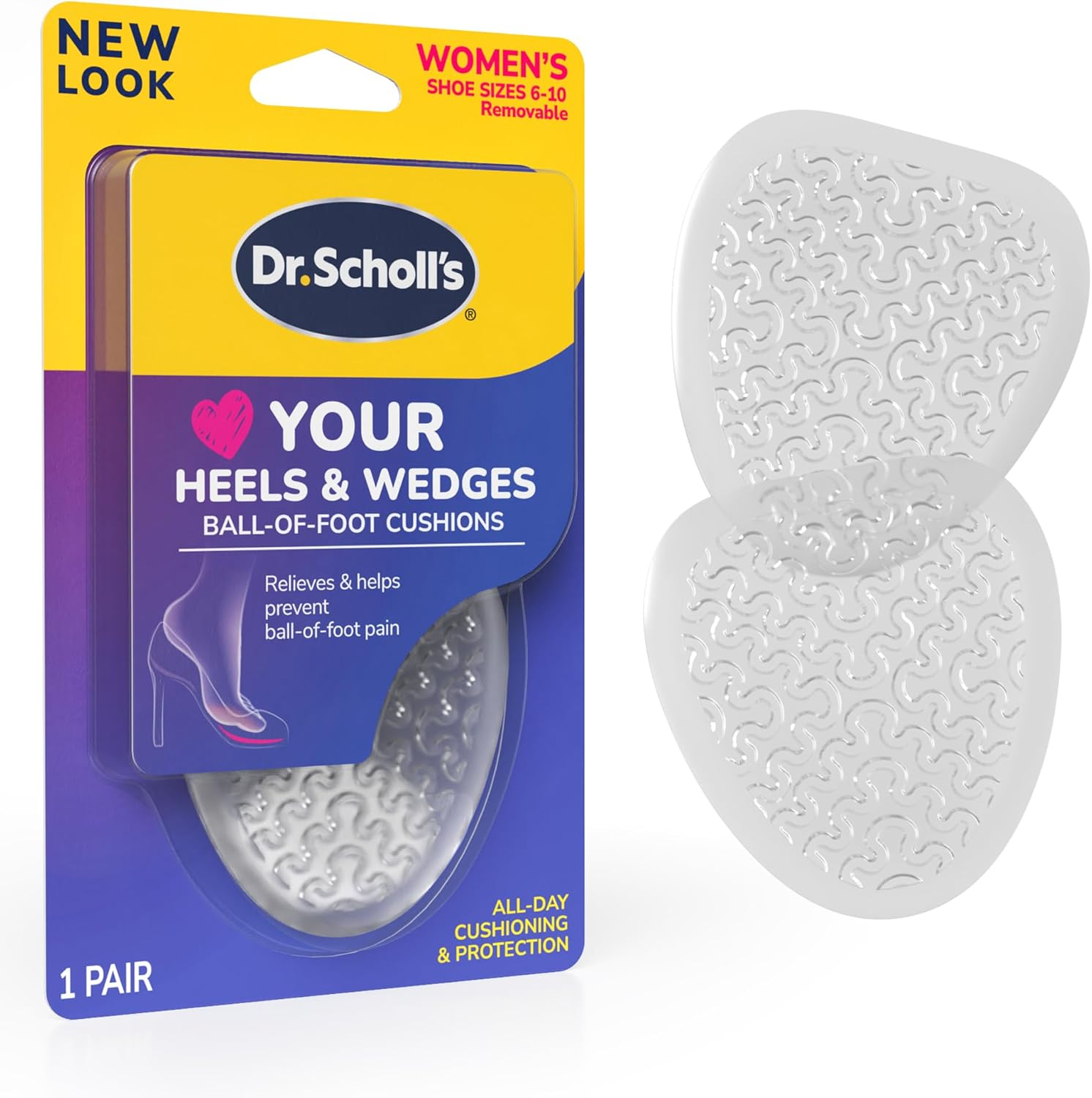 Dr. Scholl'S BALL of FOOT Cushions for High Heels (One Size) // Relieve and Prevent Ball of Foot Pain with Discreet Cushions That Absorb Shock and Make High Heels More Comfortable image number 3