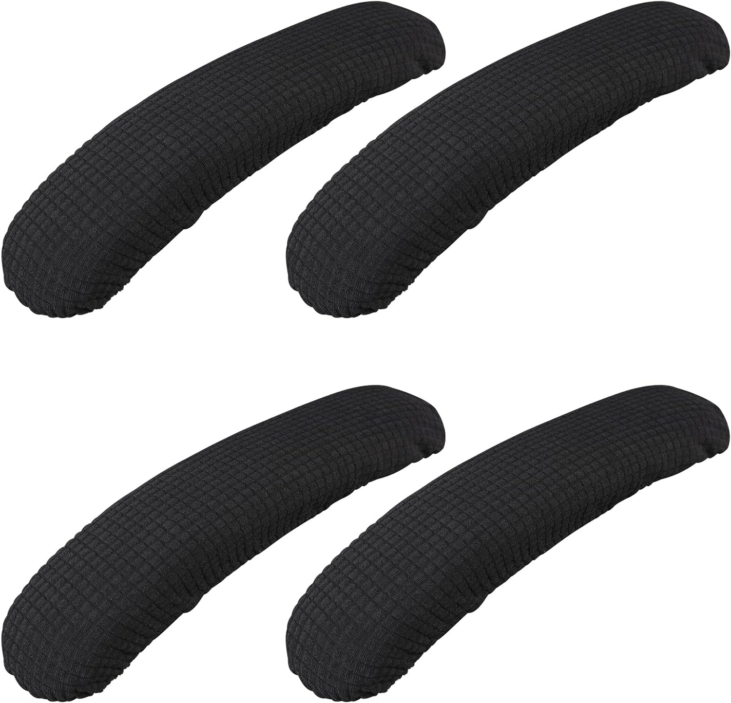 KALIONE 2 Pairs Office Chair Arm Covers, Armrest Slipcover Pads, Removable Office Chair Cover, Chair Arm Pads Arm Protectors, Office Removable Arm Rest Covering, Elastic Chair Armrest Cover(Black) image number 4