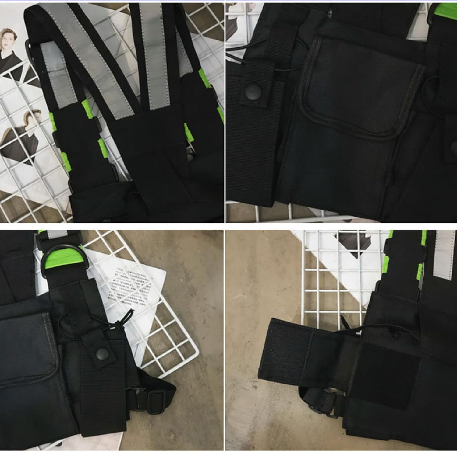 Maizoon Multifunctional Unisex Chest Bag Reflective Vest Two-Way Radio Talkie Hands-Free Suitable for Running and Hiking image number 4