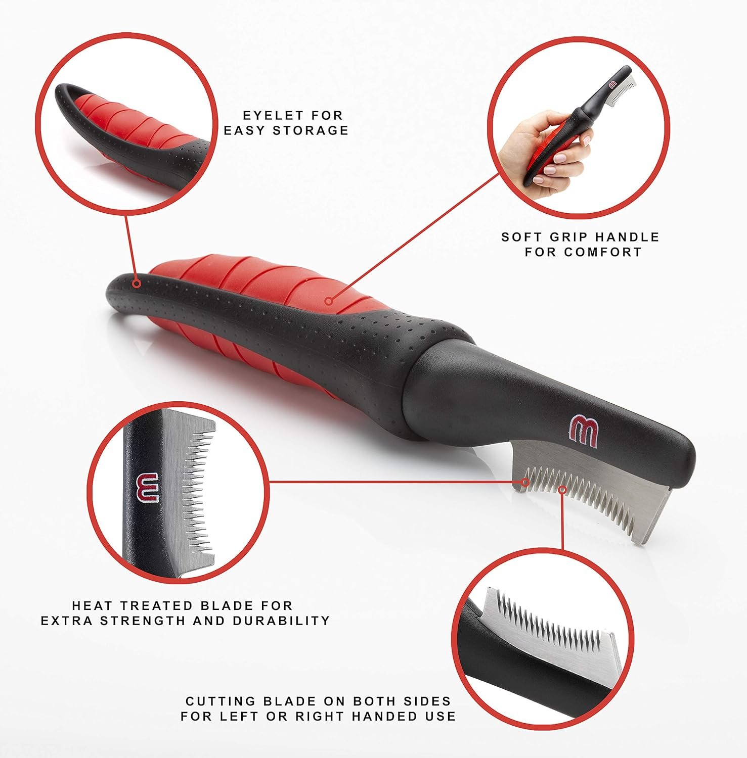 Mikki Dog, Puppy Grooming Stripping Knife - Hand Stripping Blade Tool for Coarse Hair Coats image number 4