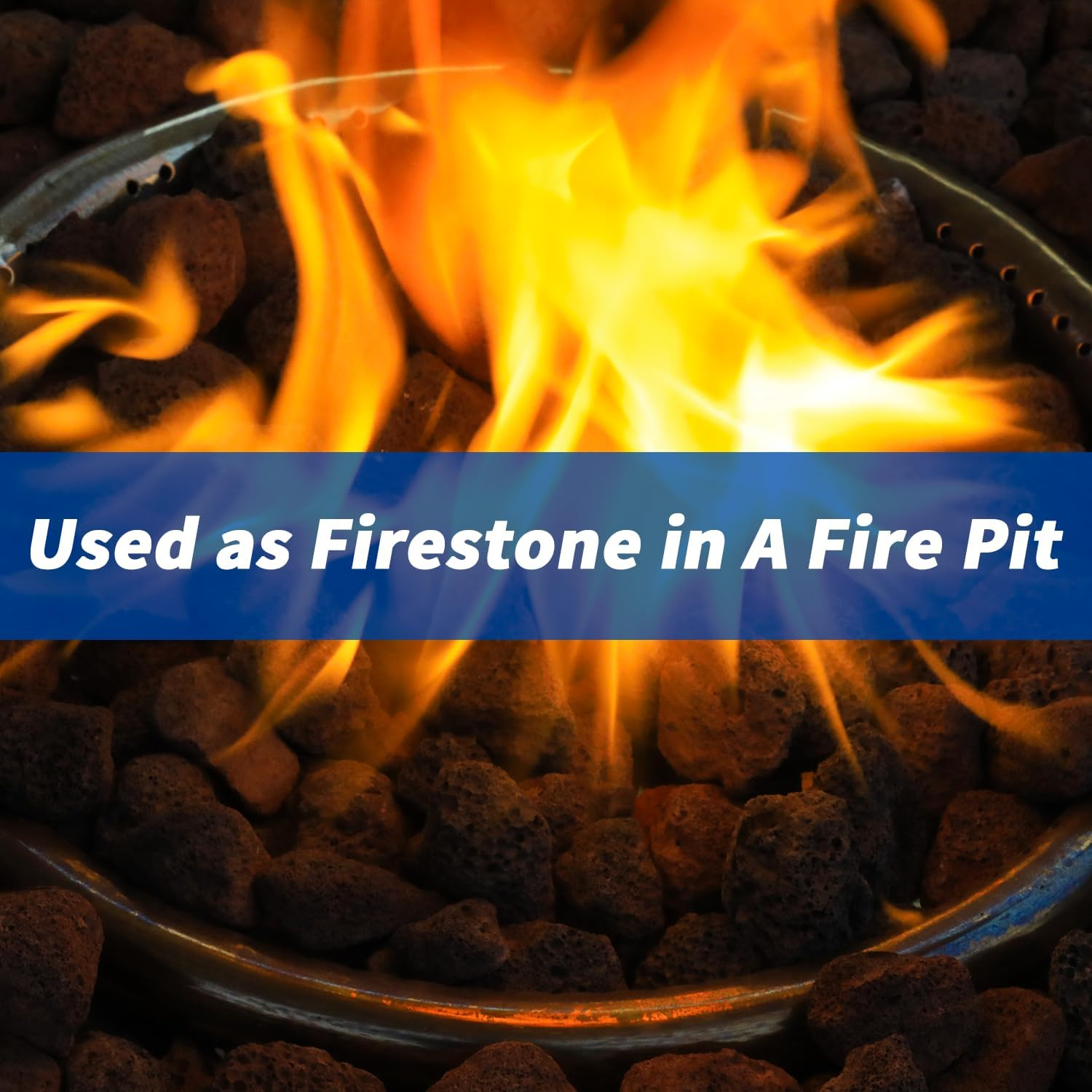 Calofulston 2"-4" Black Lava Rock, Large Volcanic Lava Rock for Fire Pit, Gas Logs, Aquarium, Fireplace, Fire Bowl, 5Lbs image number 3