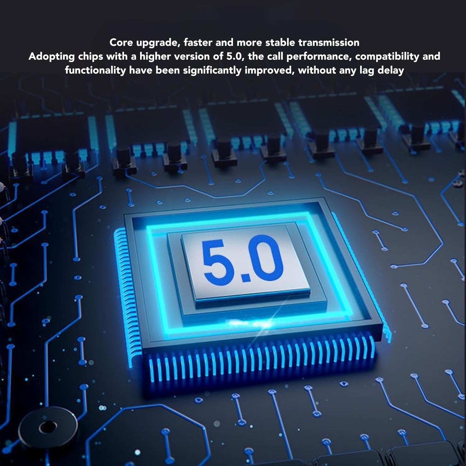 QANYEGN Single Bluetooths Earbud, Ear Wireless Bluetooths Headphone, Smallest in Ear Headphone for Sports Workout Work and Sleep (Black) image number 5