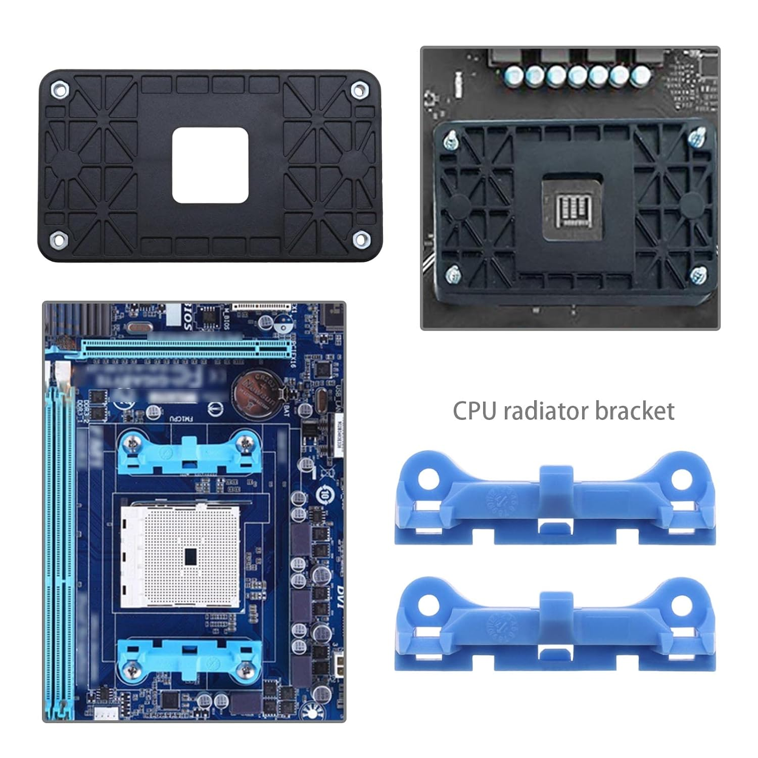 Emsea CPU Backplate Radiator Fan Bottom Shelf Bracket ABS Compatible with AM2/AM3/FM1/FM2/940/938/905/A55/A75/A85/A88 Motherboard image number 6