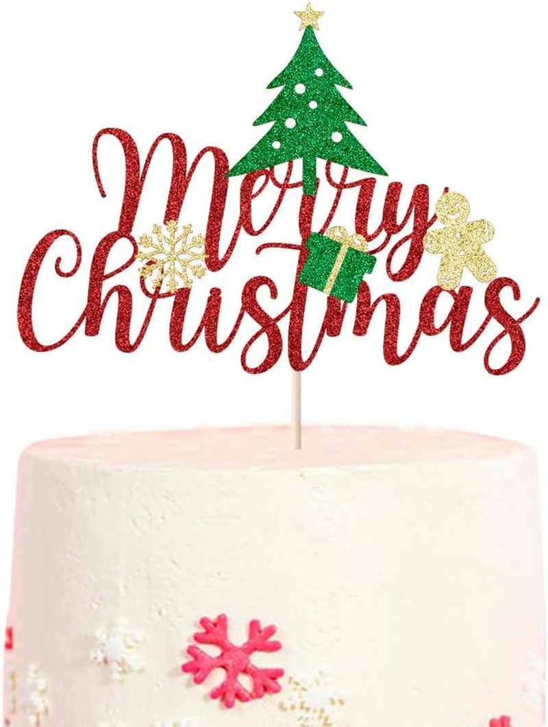 Merry Christmas Cake Topper, Happy New Year Party Cake Decorations, Children'S Christmas Theme Party Cake Decorations Supplies (BABY)