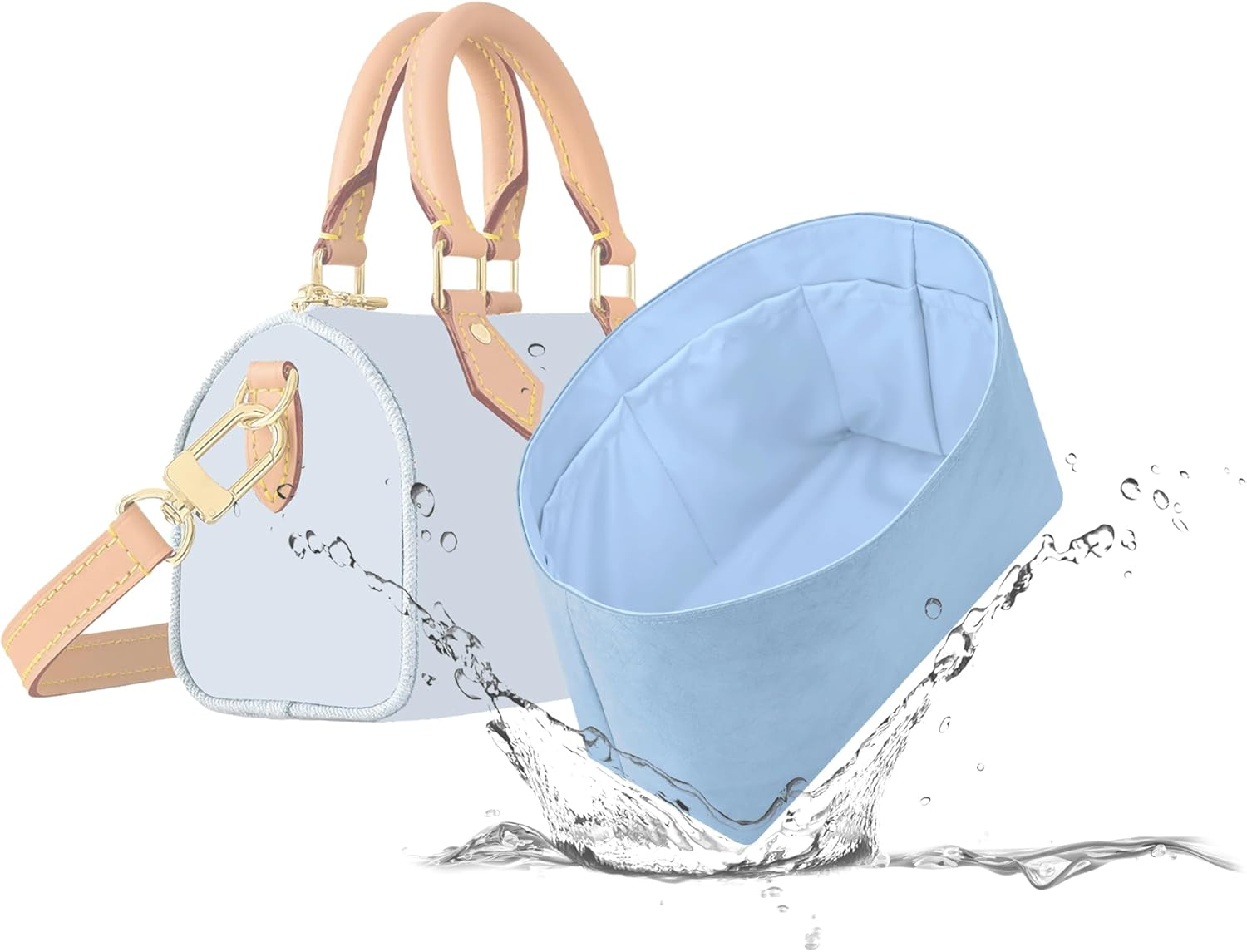 19 Neatthin Speedy 30 Purse Organizer Bag, Lightweight Portable Purse Inner Compatible with LV Speedy 30 Bag, Made of Waterproof Dupontpaper Surface and Silky Satin Lining (Speedy 30, Black)