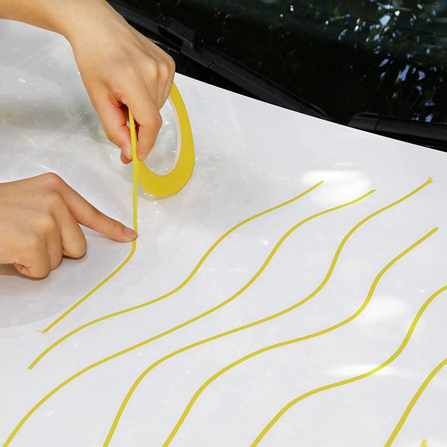 24 Rolls Fine Line Tape 1/16,7/10,1/8,1/4,1/2,3/4 Inch X 55Yard, Fineline Masking Tape, Painters Automotive Masking Tape