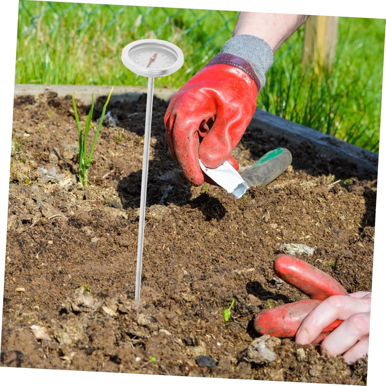 Compact Compost Soil Thermometer Probe Accurate Temperature Gauge for Gardening Portable Backyard Soil Temperature Tool User-Friendly Measurement for Home Gardeners image number 5