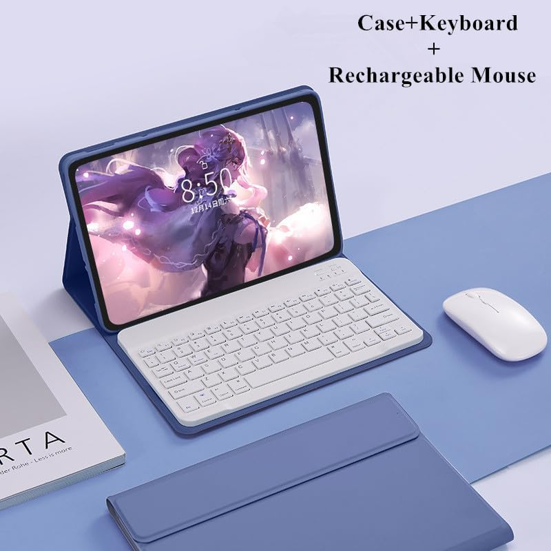 Jarttarn Keyboard Case Compatible with Lenovo Tab P11 Gen 2 11.5 Inch Tablet 2023,Magnetic Cover with Keyboard & Bluetooth Mice (Purple) image number 5