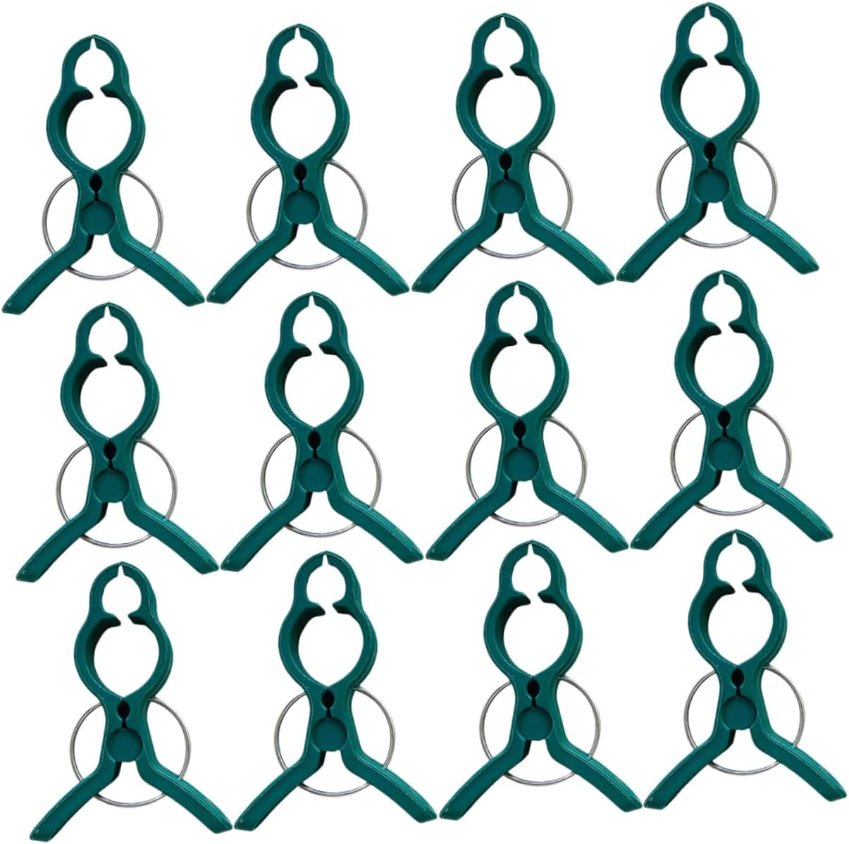 MINAOLULUS 60Pcs Plant Clips and Tomato Clips Set for Gardening Large Green Plastic Garden Plant Support Clamps for Vines Flowers and Vegetable Stems