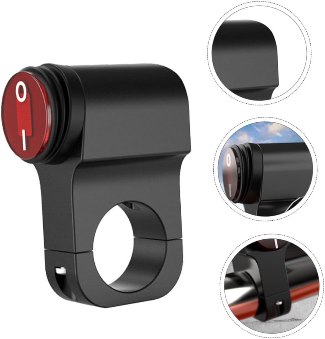 BUGUUYO Motorcycle Handlebar Switch 3-Wire on off Button with Light 22Mm Driving Lamp Toggle for Small Motorbike Fog Light Electrical Parts image number 1