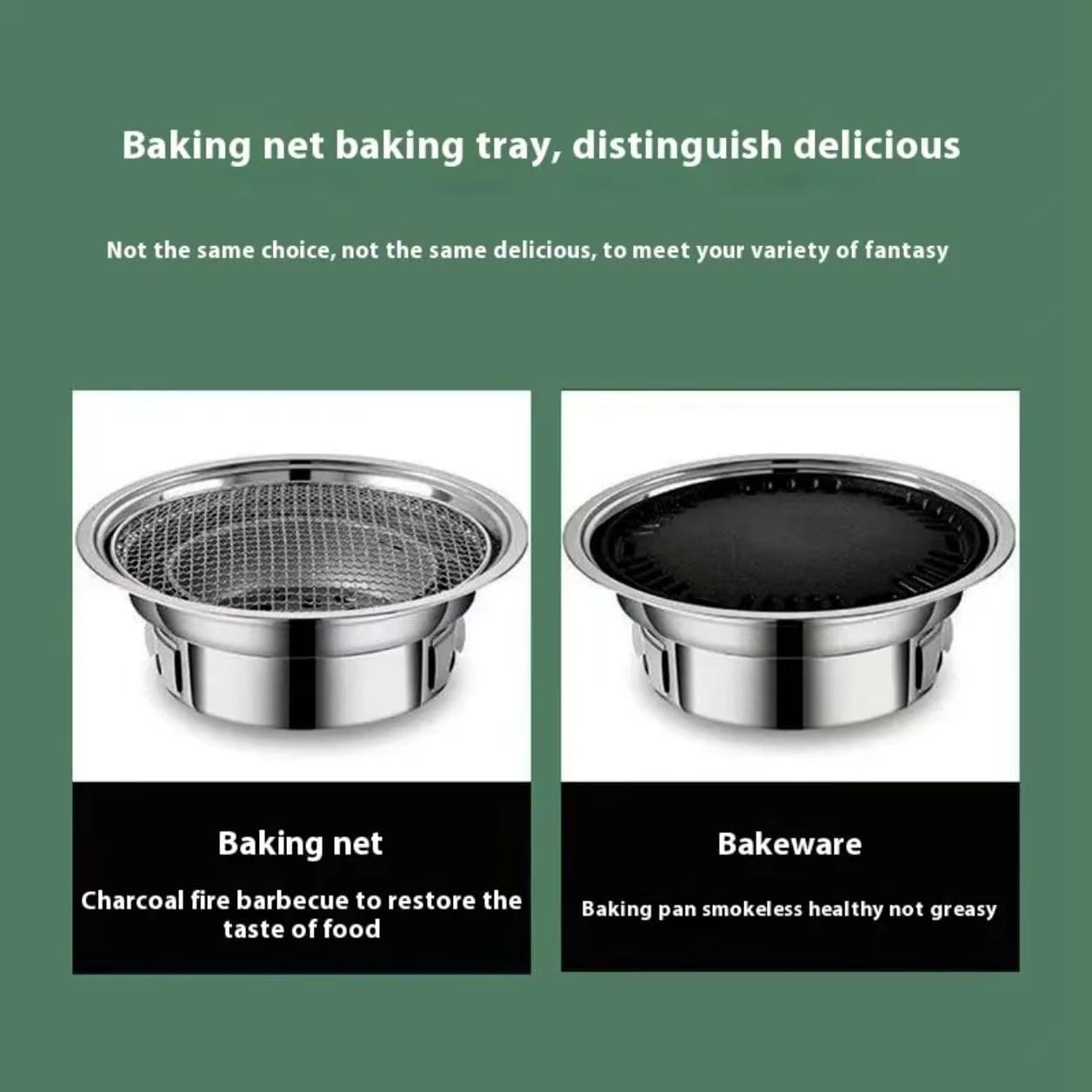 Household Korean BBQ Grill, Multifunctional Charcoal Barbecue Grill, Portable Camping Grill Stove with Two Vents, Tabletop Smoker Grill for Camping, Party and Outdoor Events image number 1