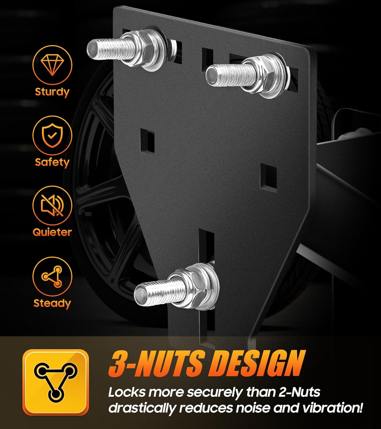 Trailer Spare Tire Mount, Boat Spare Tire Mount for Utility Trailer, Upgrade Spare Tire Carrier, Fits 4 5 6 8 Lugs Trailer Wheels, Holds up to 150 Lbs image number 2