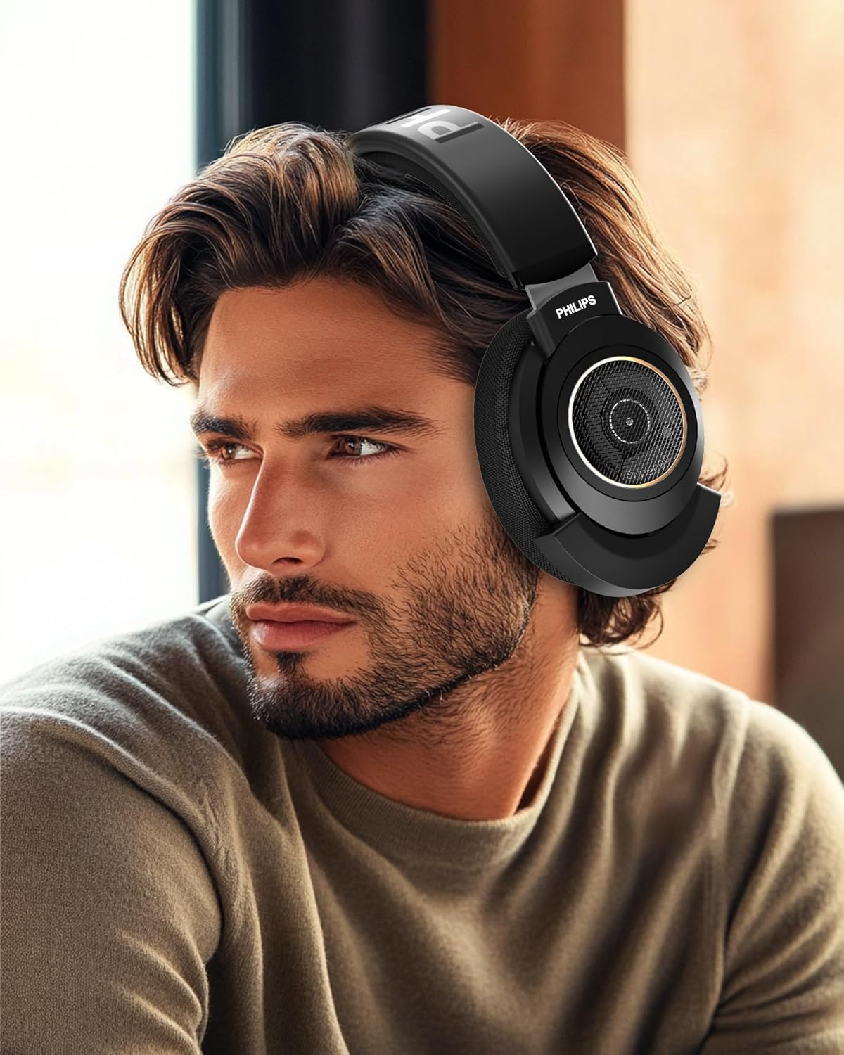 YOCOWOCO Aptx Wireless Bluetooth 5.2 Adapter for Philips SHP9600 Headphones with Mic/Volume Control, Black image number 4