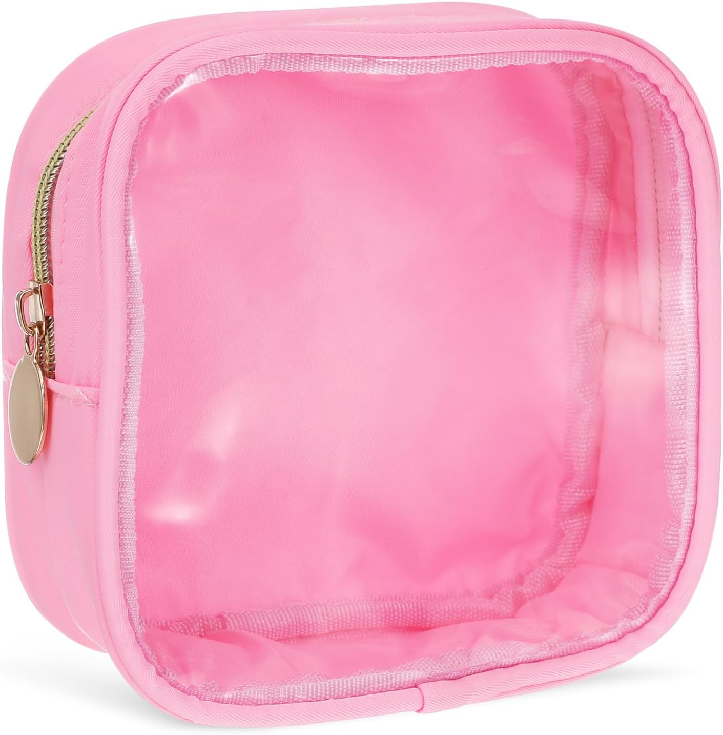 DDPOND Mini Clear Makeup Pouch Zipper Travel Cosmetic Bag for Skincare Earphones Durable Storage with Clear Front for Easy Access Toiletry Bag for Women Men image number 5