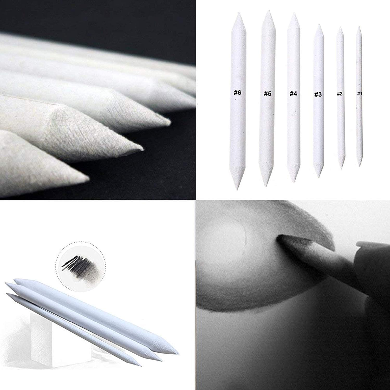 Cettkowns 36 Pieces Artist Blending Stump and Tortillion Art Blenders for Student Sketch Drawing image number 4