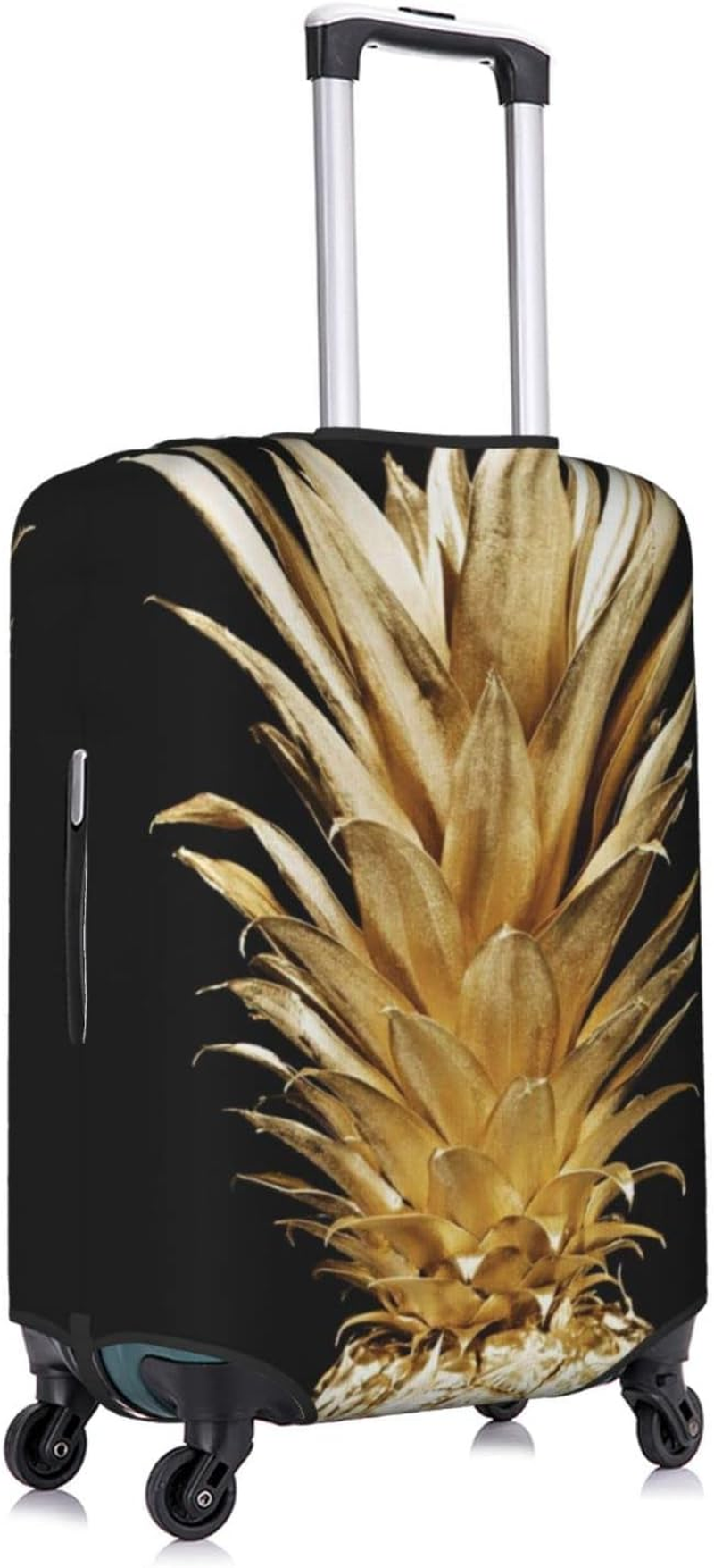 Obabo Butterfly Purple Travel Luggage Cover,Washable Suitcase Cover Protector Anti-Scratch Suitcase Cover Fits 18-32 In, Gold Pineapple, M image number 2