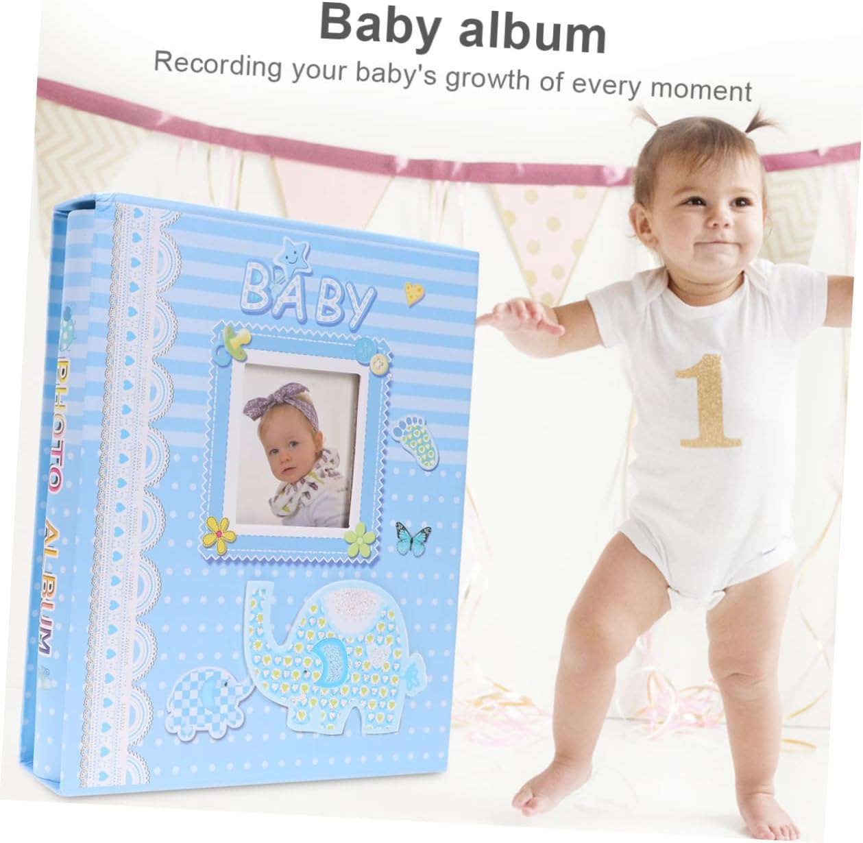 Picture Album Photo Book Pages Interstitial Albums Safe for Boys and Girls Newborn Photo Display image number 4