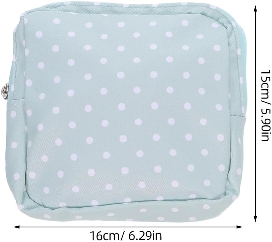 IMUSINICE 2Pcs Portable Oxford Cloth Menstrual Pad Bag with Zipper Sanitary Napkin Pouches for Teens Women Reusable Storage for Travel School Office Beach Use image number 1
