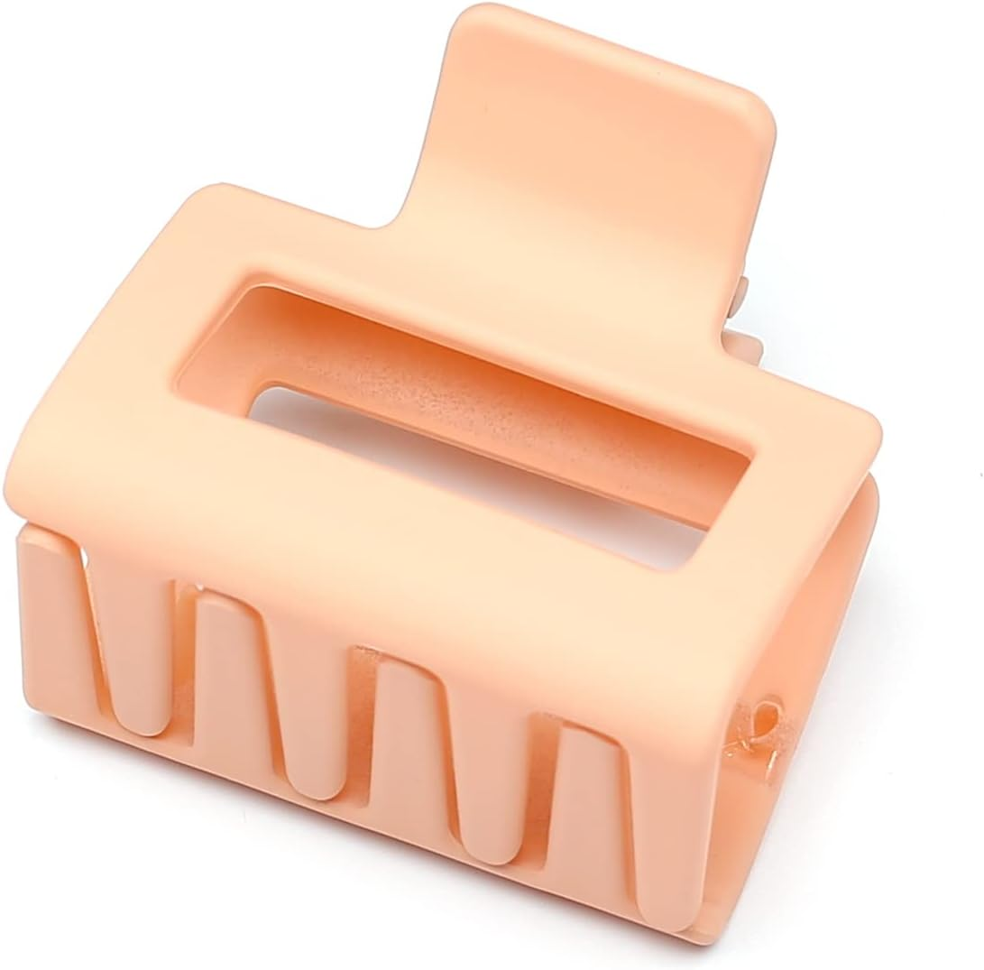 Qingoo Medium Pink Square Hair Clip Claws Hair Clip Beautiful Women'S Hair Accessories Elegant Hair Accessory 1 Piece (5 Cm X 4.8 Cm, Baby Pink)