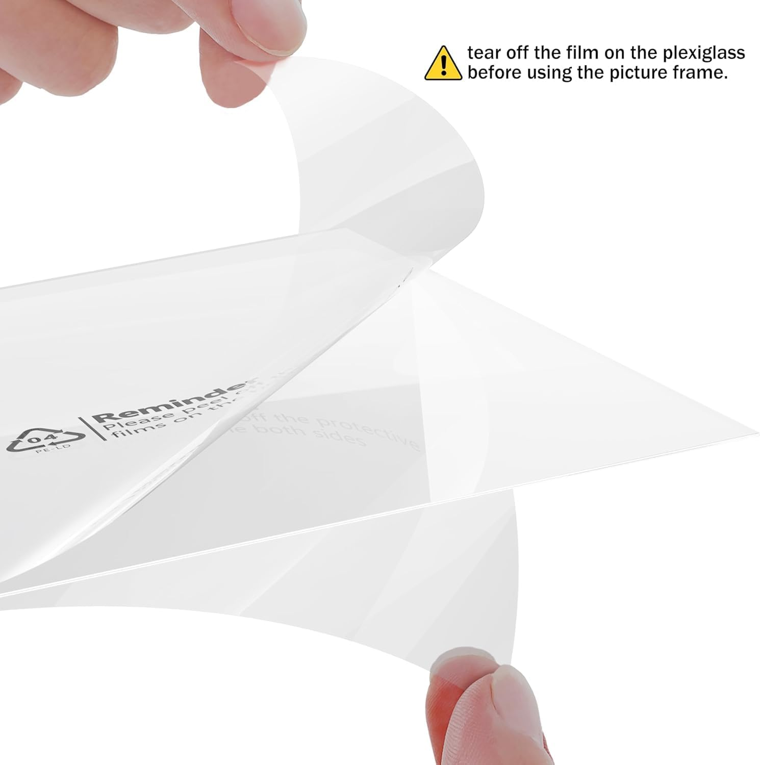 A4 Picture Photo Frames Set of 2, Versatile Shatterproof Photo Posters Certificates Frame for Home Store Office, Wall Horizontal Vertical Display, Black