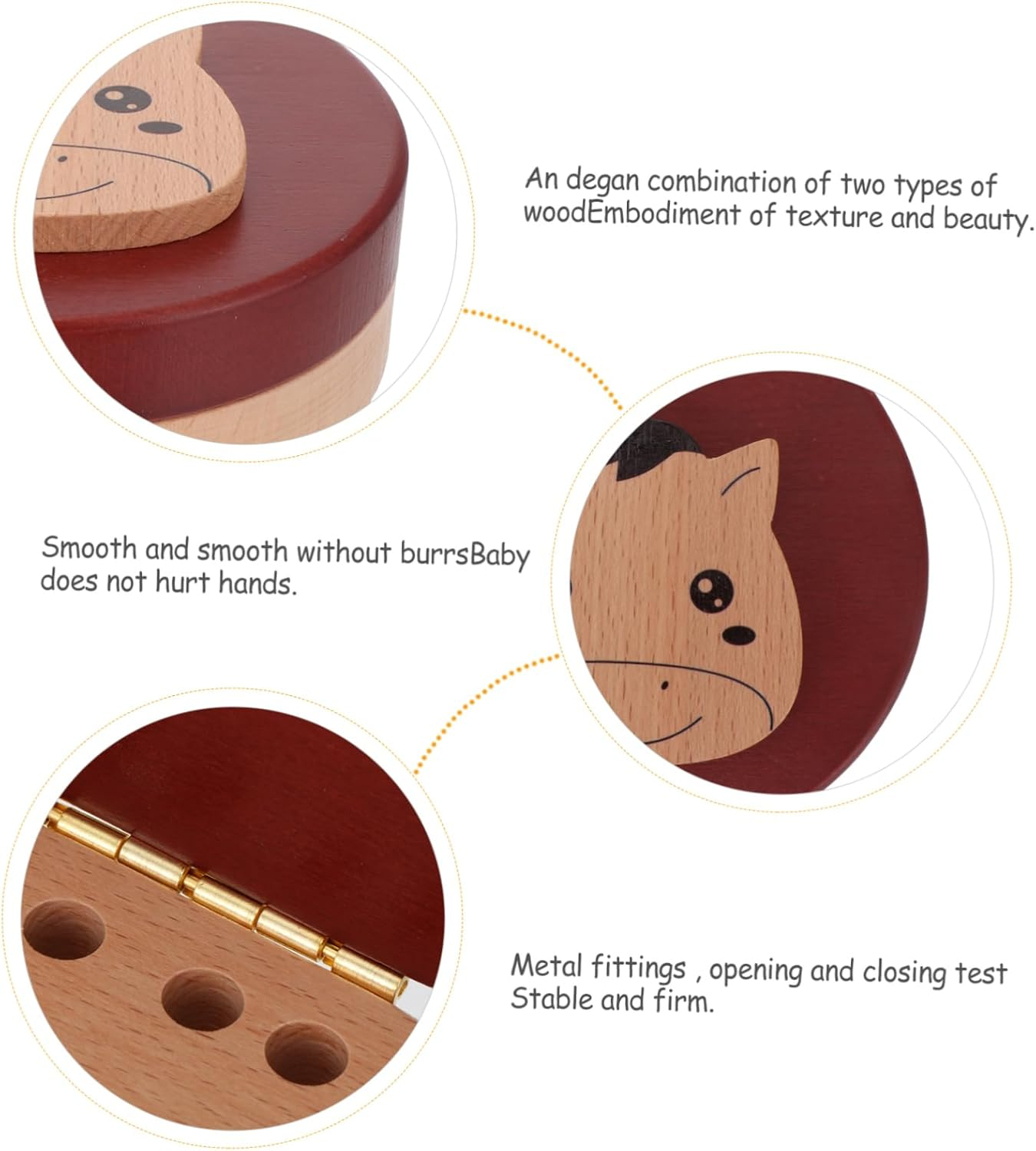 Baby Tooth Box Wooden Keepsake Organizer for Kids Infant Tooth Holder Photo Frame Suitable for Boys and Girls Baby Keepsake Storage image number 2