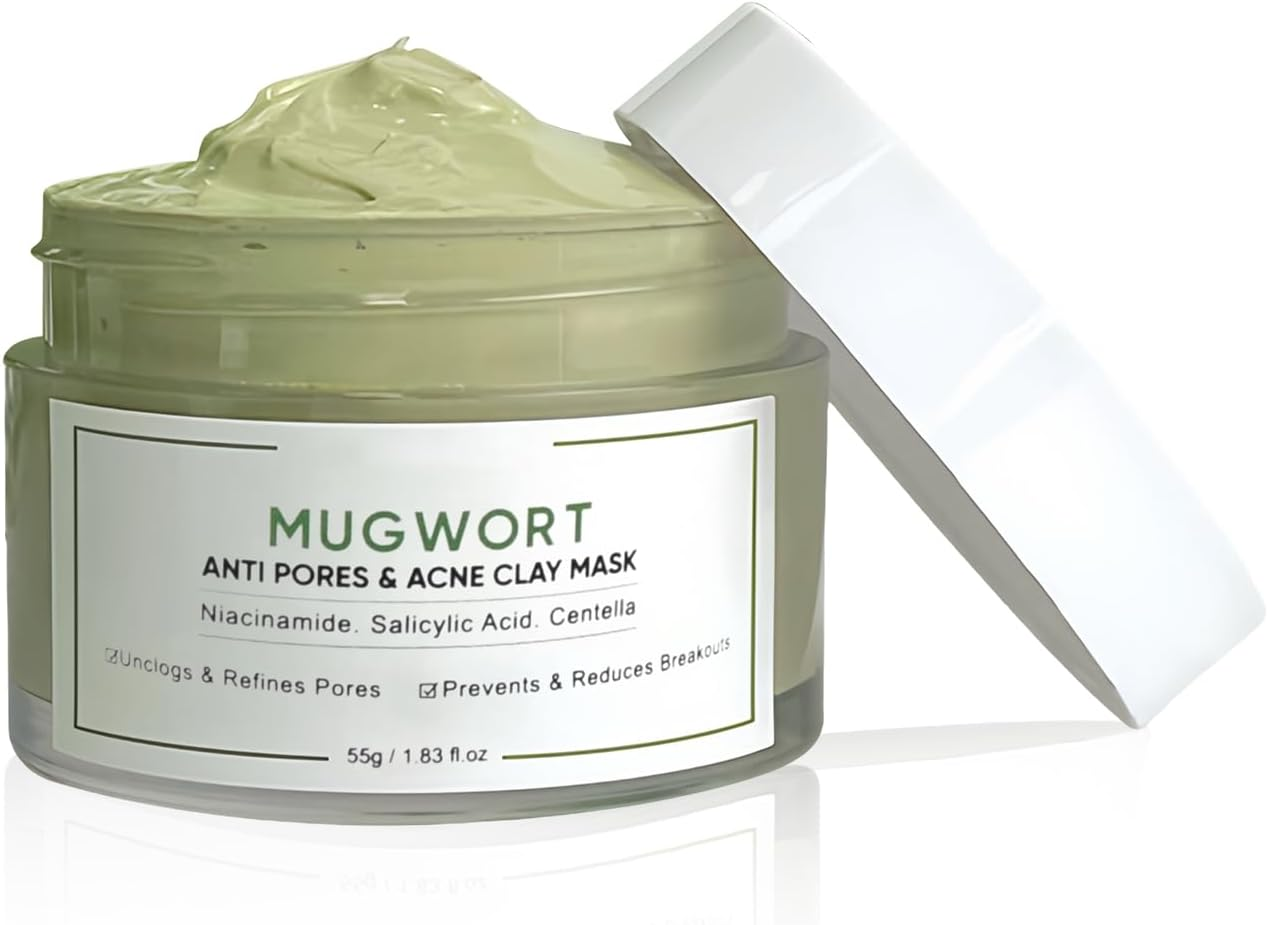 Clay Facial Mask, Green Tea Mud Mask, Beauty Face Clay Masks Skin Care, Clay Mask Skincare, Face Masks Skincare Clay Mask, Green Tea Clay Mask for Women and Men for Deep Cleansing image number 3