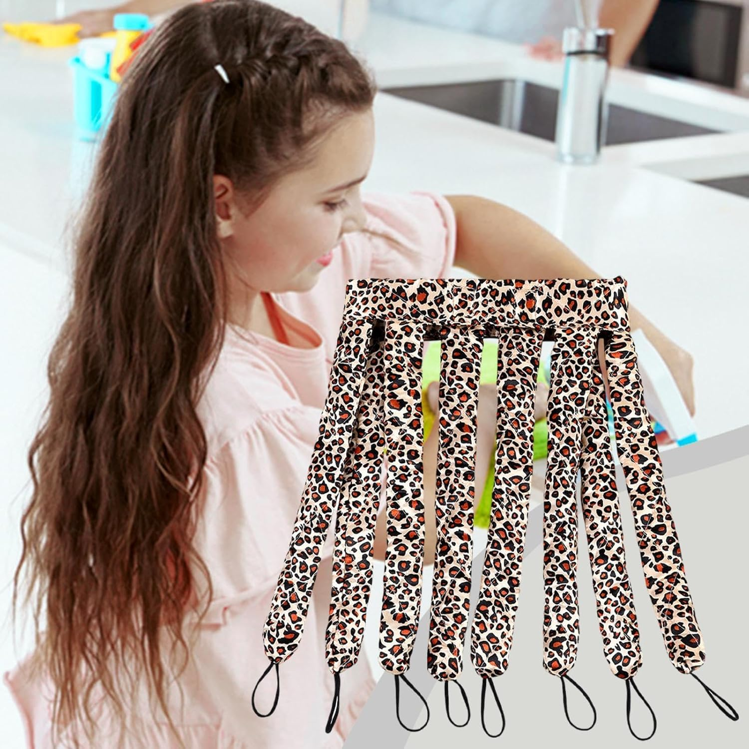 Flexible Lazy Curling Iron | Octopus Heatless Curler Sets,Flexible Curling Rods Heatless Curlers for Men, Women, Adults, Beauticians, Hairdressers image number 4