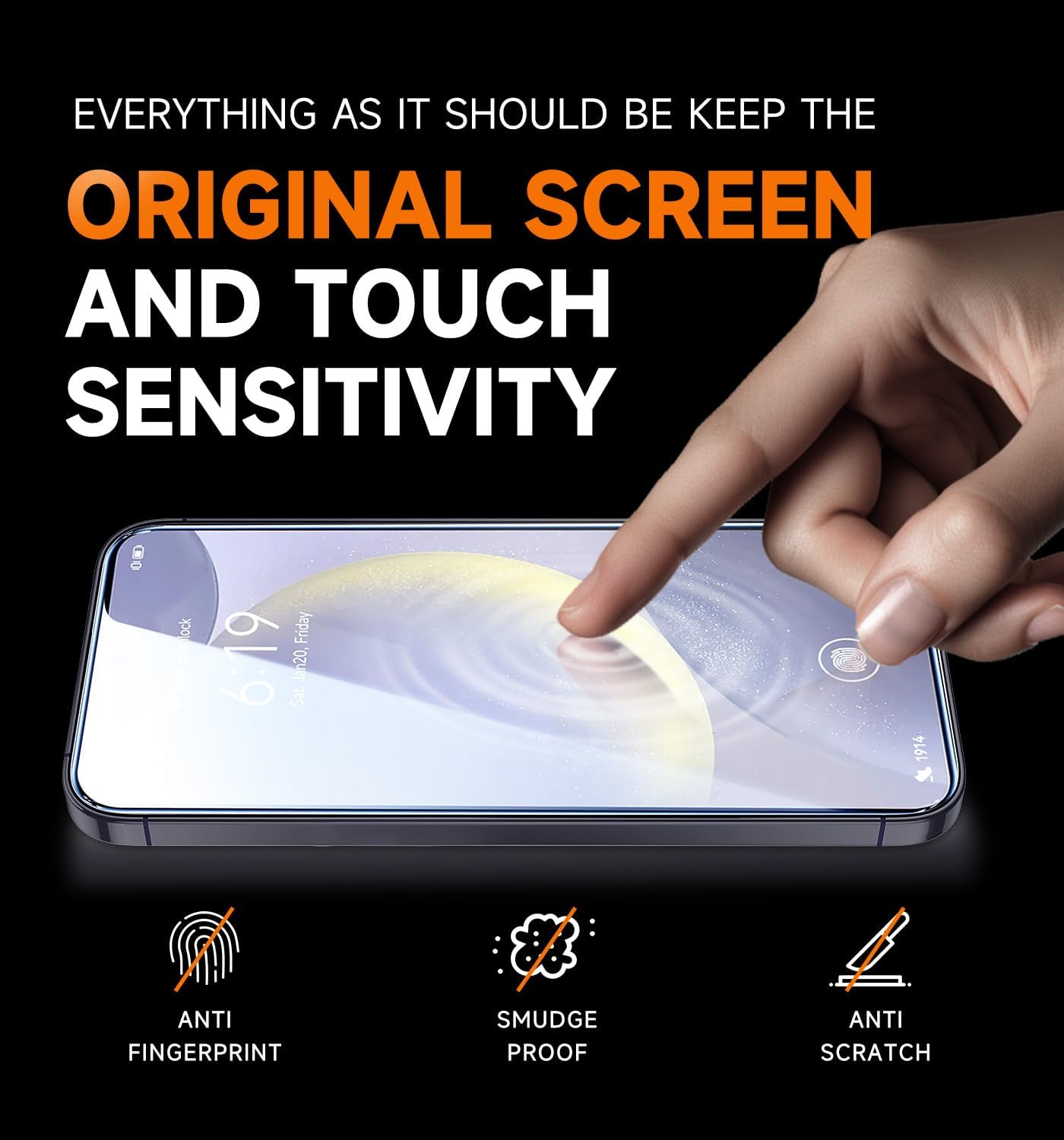 MAGIC JOHN 2 Pack for Samsung Galaxy S24 Plus/ S24+ Tempered Glass Screen Protector, Auto Dust-Elimination Installation, Bubble Free, HD Clear, Shock-Resistant, Case Friendly image number 1