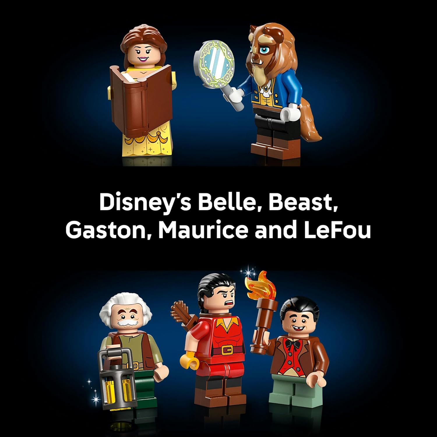 LEGO&reg; ǀ Disney Princess Beauty and the Beast Castle (2916 Pcs) Buildable Display Set with 10 Characters Incl. Belle, Gaston Minifigures - Fairy Tale, Collectible for Girls & Adults 43263 image number 5