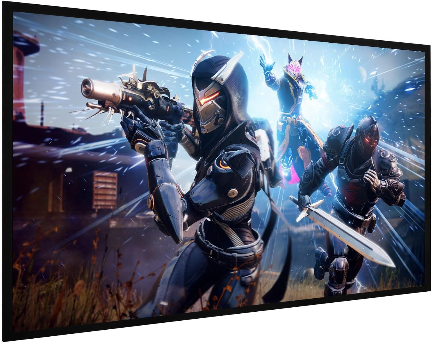 OGL Fixed Frame Projector Screen 4K Ultra HD 16:9 Large Home Movie Cinema Theatre Projection 3D Active Ready 100 Inch Diagonal