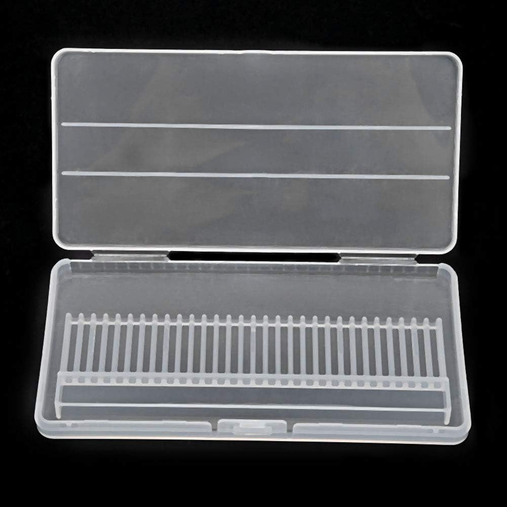 Spade Drill Bit Case Drill Storage Case Empty 15 X 7 X 2 30 Holes Storage Box Manicure Drill Bits Container Display Case Organizer image number 6