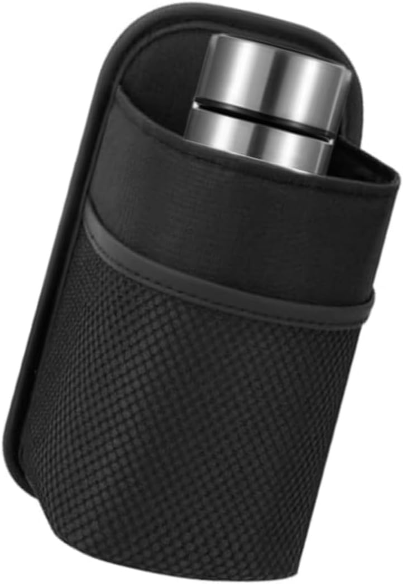 Car Seat Side Cup Holder,Car Seat Side Large Car Cup Holder Expander Adapter Bag,Drink, Stuff Holder with Mesh Pocket for Cars(Black) image number 2