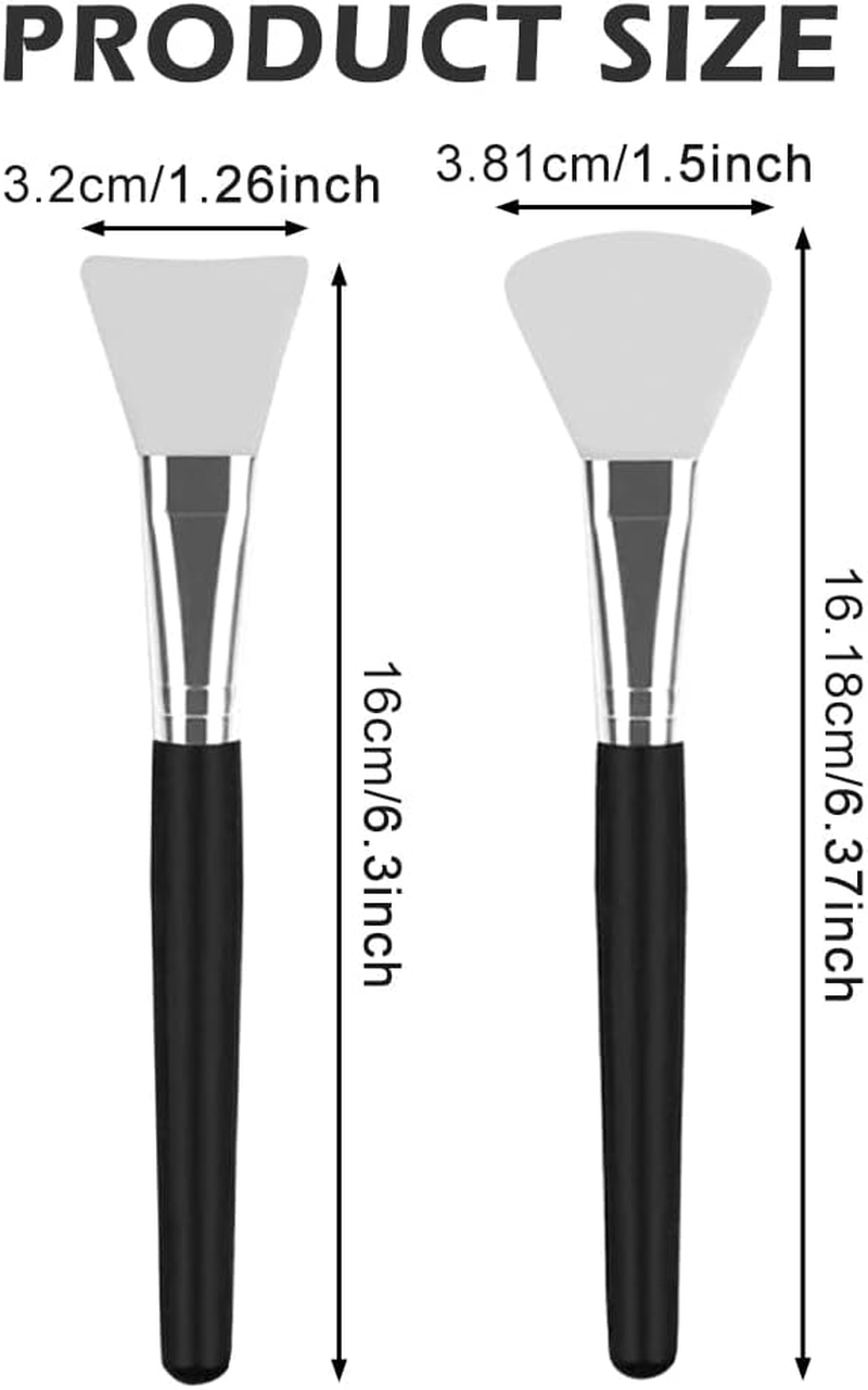 2Pcs Mask Brush,Face Ma-Sk Brush,Face Ma-Sk Applicator,Silicone Face Masks Brushes,Soft Silicone Brush for Face Masks for Facials,Mud,Clay Mask,Diy,Modeling Mask, Body Lotion image number 5