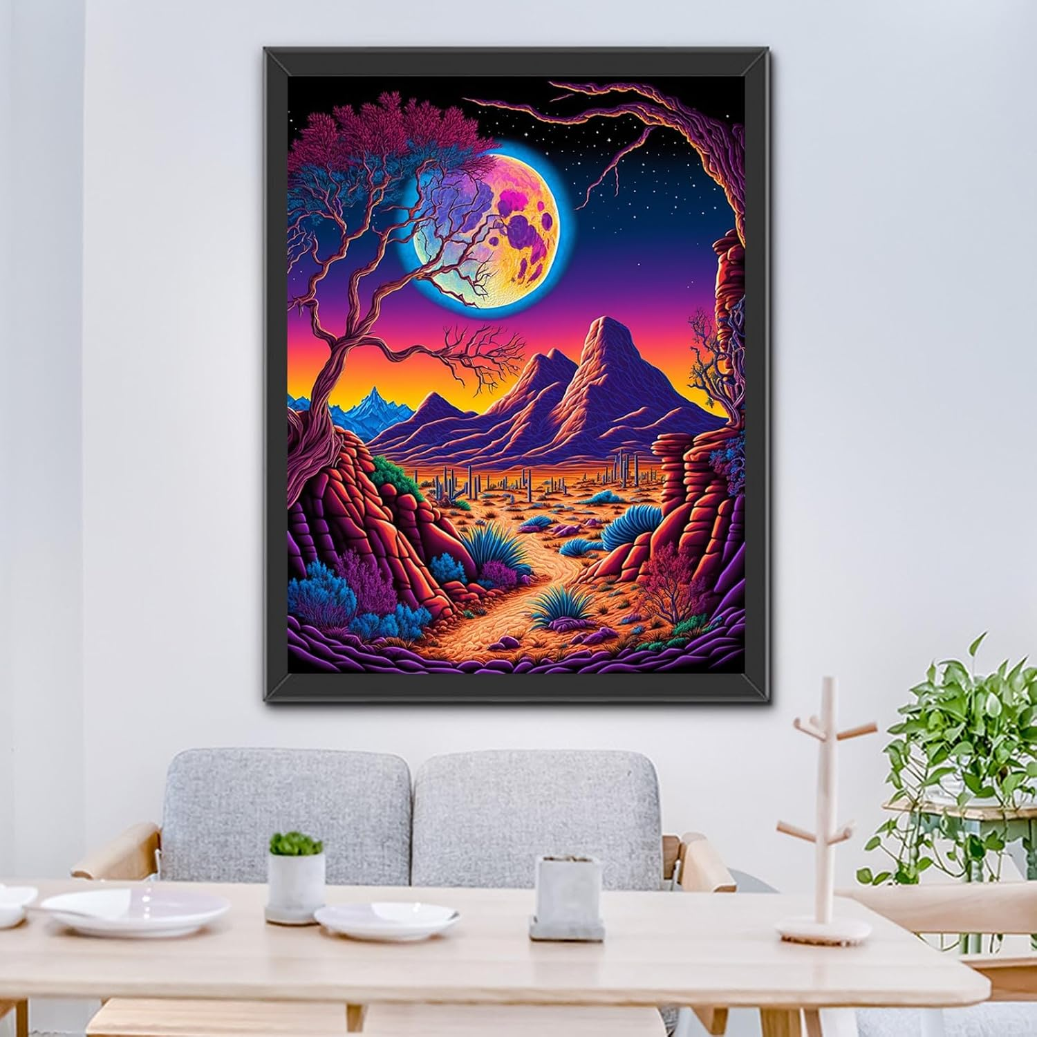Diamond Painting Kits for Adults, Full Drill Desert Moon Diamond Art Kit for Adults Beginner, DIY 5D Diamond Dots Painting Craft for Home Wall Decor (30X40Cm) image number 2