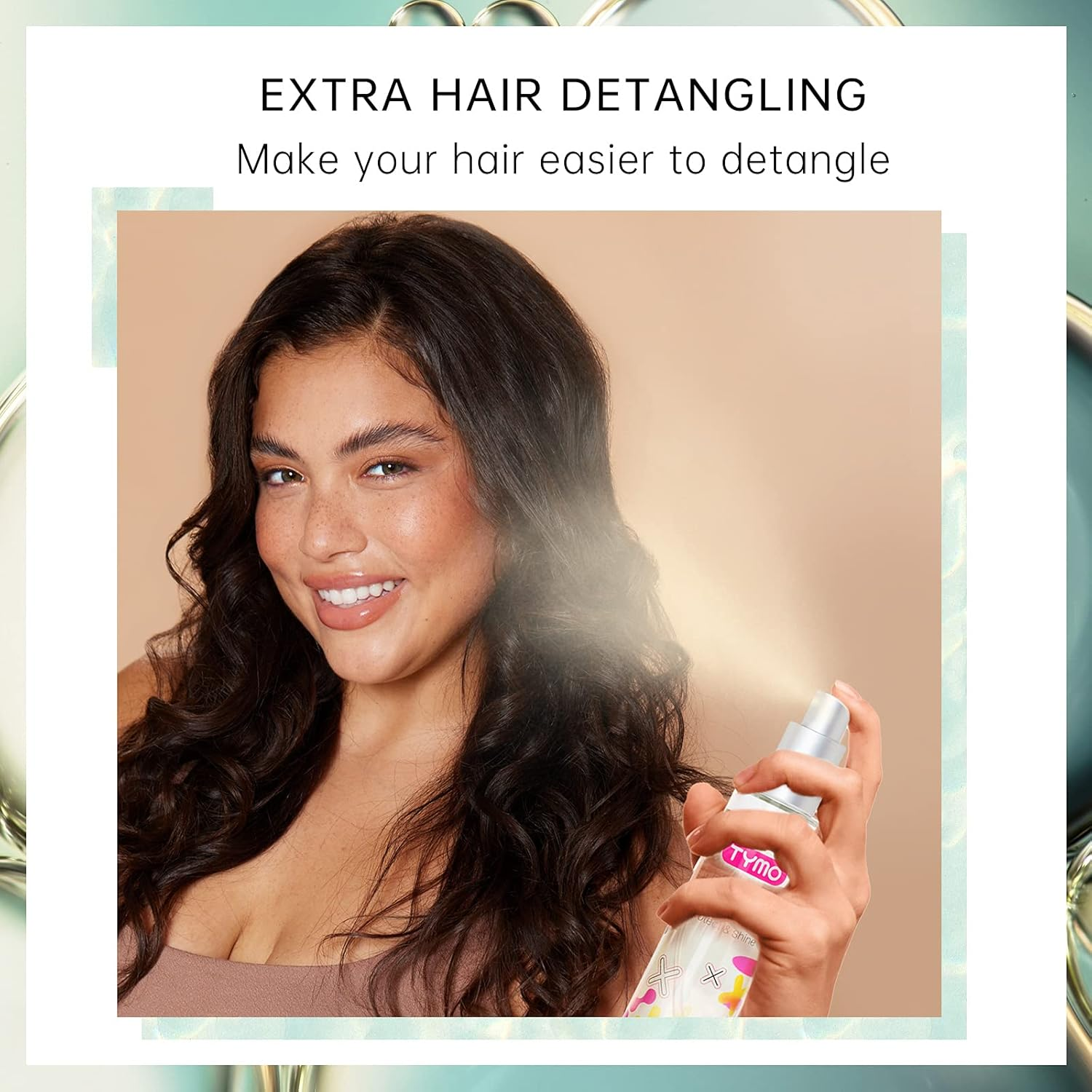 TYMO Heat Protection Hair Spray with Argan Oil for Styling Tools, Heat Protectant Spray to Smooth & Hydrate, Natural Clean Formulation, Multi-Benefit Treatment, Lightweight for All Hair Types image number 3