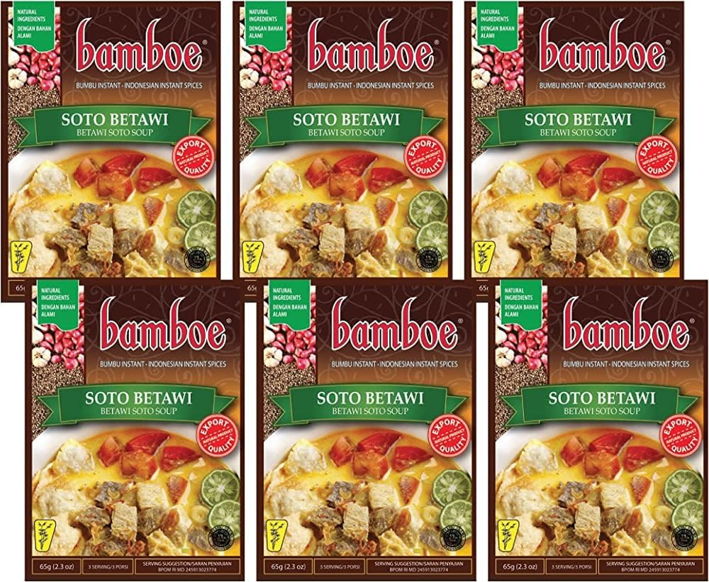 Bamboe Soto Betawi Jakarta Variety Beef Meats Soup Instant Seasoning 65 G image number 3