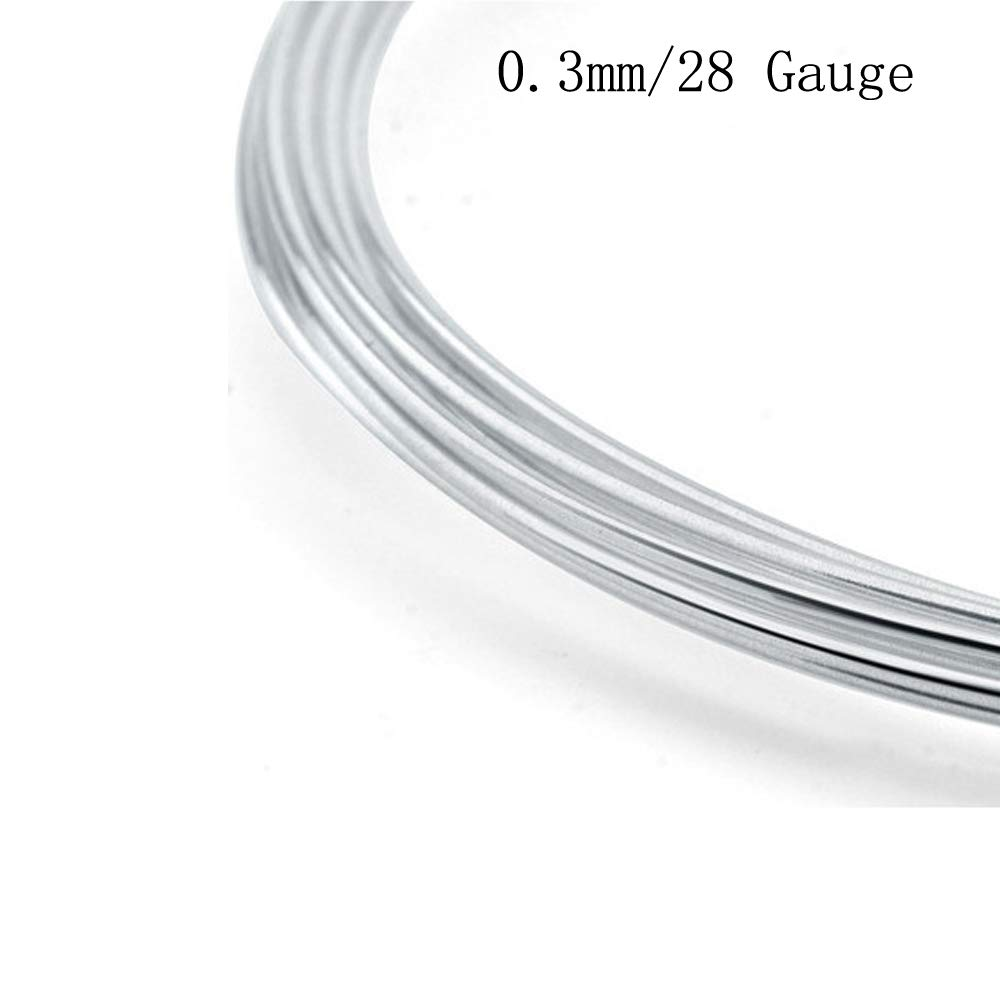 925 Sterling Silver Wire 28 Gauge for Jewelry Making and Beading round Wire Jewelry Finding Component 3.3 Feet image number 2