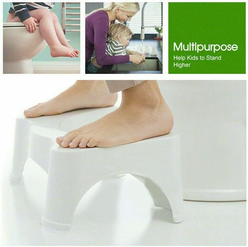 AIMALL Bathroom Toilet Stool, Foot Step Stool, Footstools,Bathroom Toilet Stool, Foot Step Stool, Footstools - Anti-Slip Bathroom Accessories, 15.35In X 8.86In X 6.69In image number 2