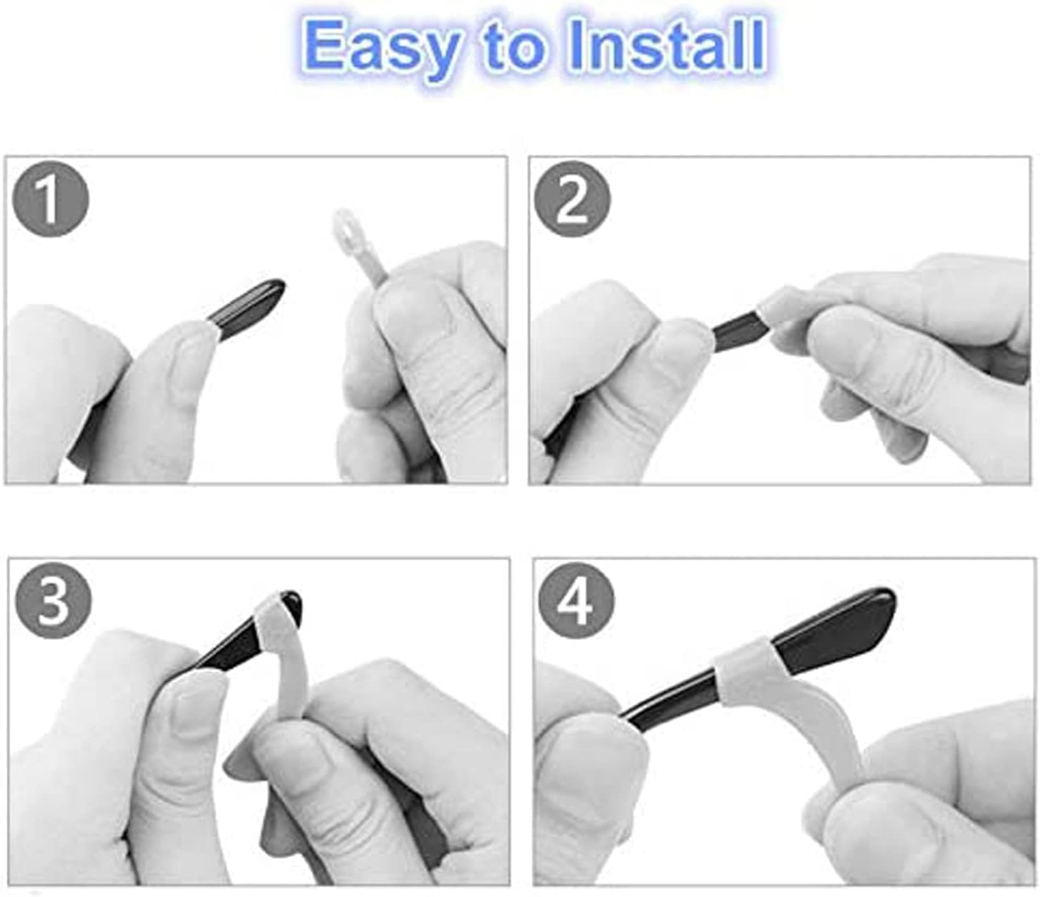 3 Pairs Anti-Slip Glasses Ear Grip, Premium Silicone Eyeglass Ear Grips, Safety Eyewear Retainers for Sunglasses, Spectacles, Presbyopia Glasses, Reading Glasses and Sports Glasses - Black image number 3