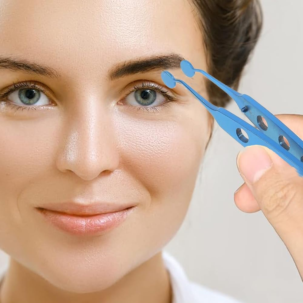 Metal Meibomian Gland Massage Tool, Eyelid Expressor Tweezer image number 4