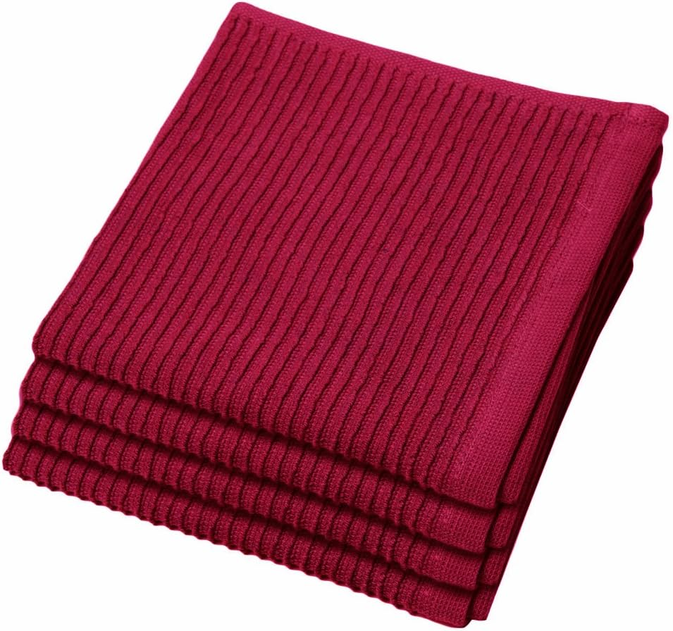 Now Designs Ripple Kitchen Dishcloth, Set of 4, Black