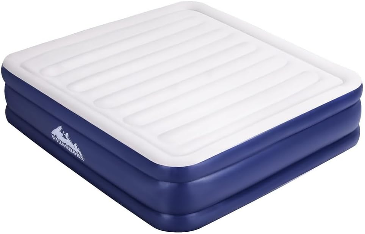 Weisshorn Air Mattress Inflatable Bed Pump King Air Bed 51Cm Dark Blue image number 1