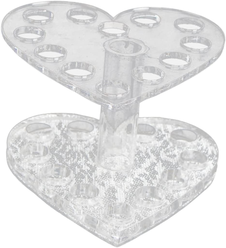 IWOWHERO round Nail Art Brush Holder Tool Stand for Manicure Nail Brush for Painting Portable and Easy to Use