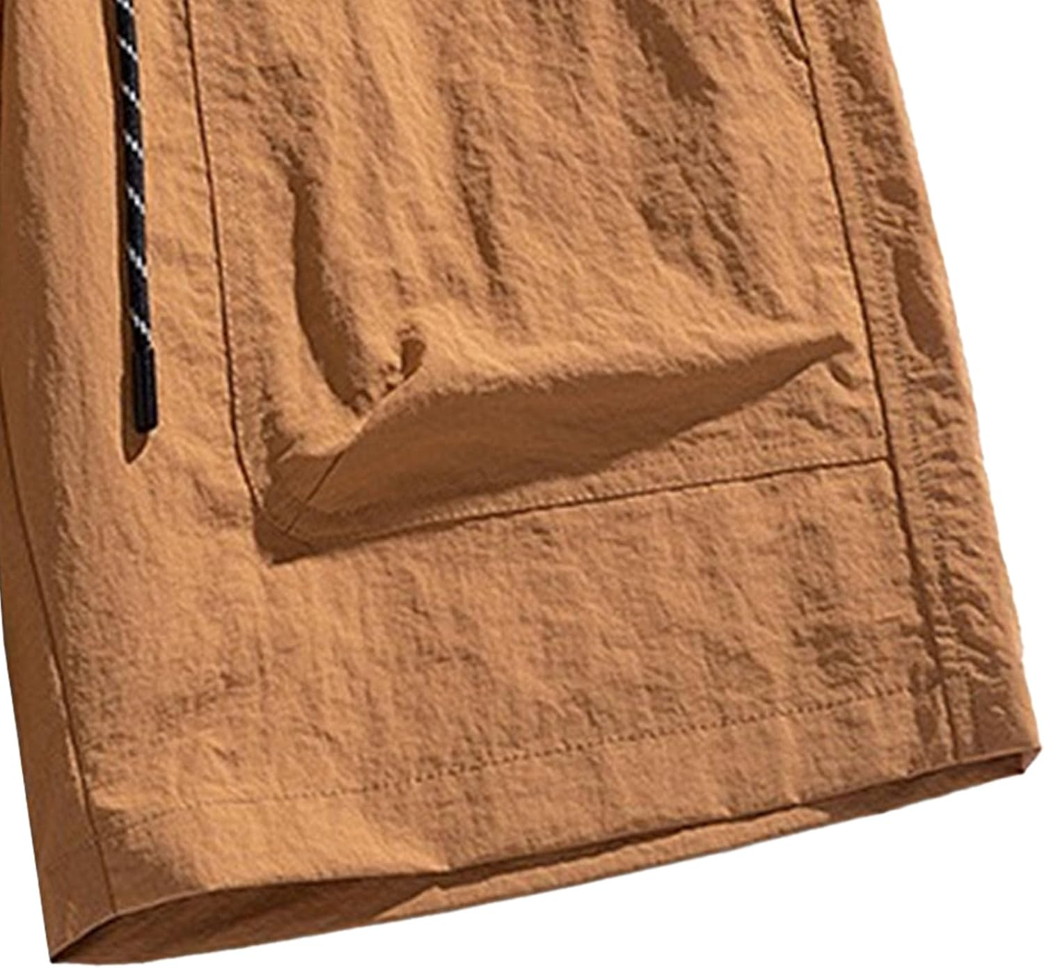 Jeshifangjiusu Mens Casual Athletic Shorts Lightweight Summer Beach Shorts Elastic Waist Drawstring Stretch Textured Shorts image number 1